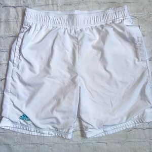 NOS 2018 Youth XL (15/16Y) Adidas White Parley Performance Athletic Shorts